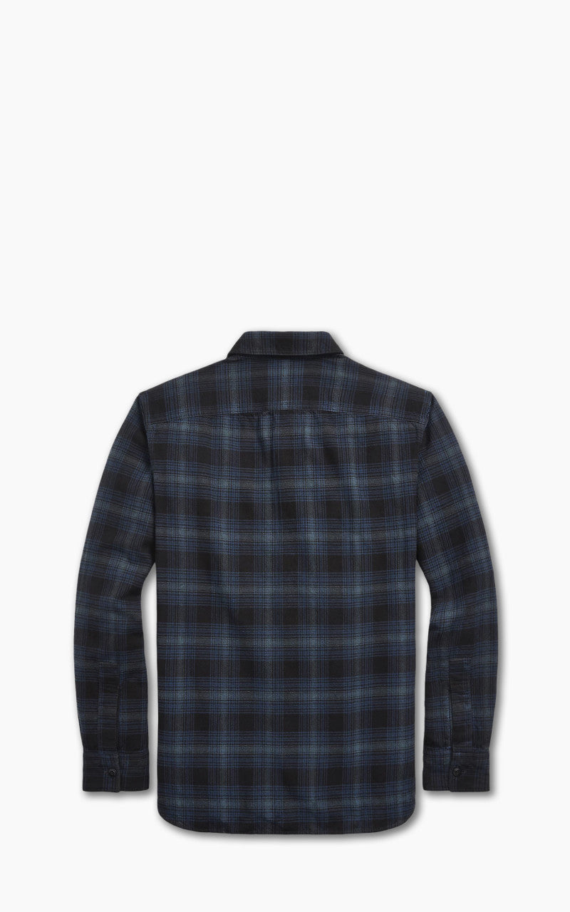 RRL Plaid Canvas Workshirt Blue/Black