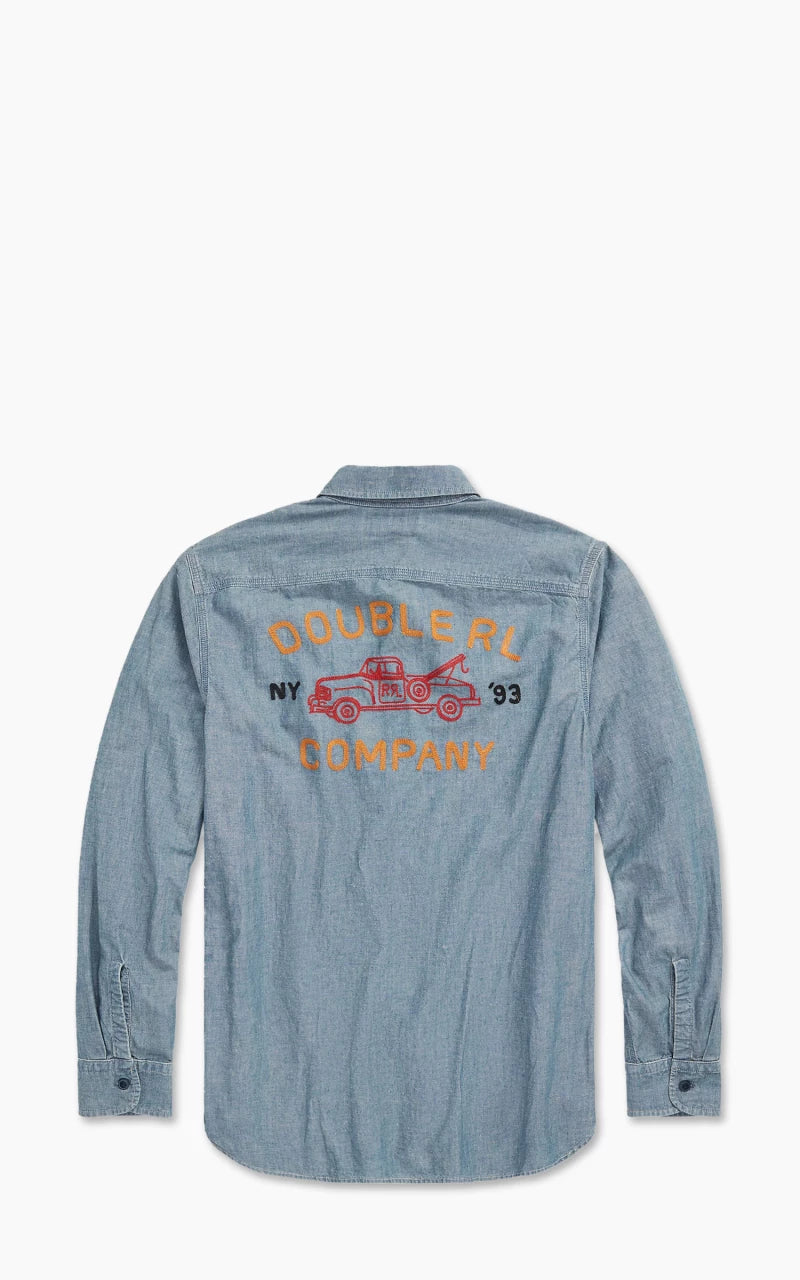 RRL Embroidered Chambray Workshirt Indigo