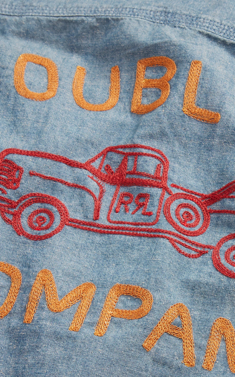 RRL Embroidered Chambray Workshirt Indigo