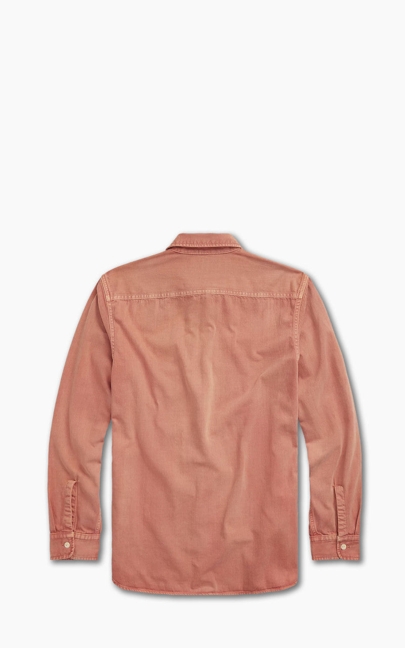 RRL Garment-Dyed Twill Workshirt Service Red