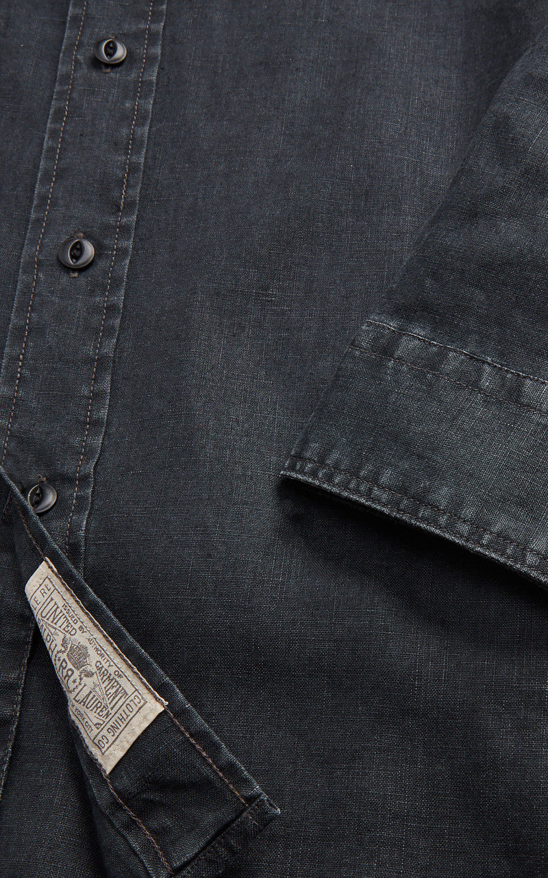 RRL Linen Workshirt Black