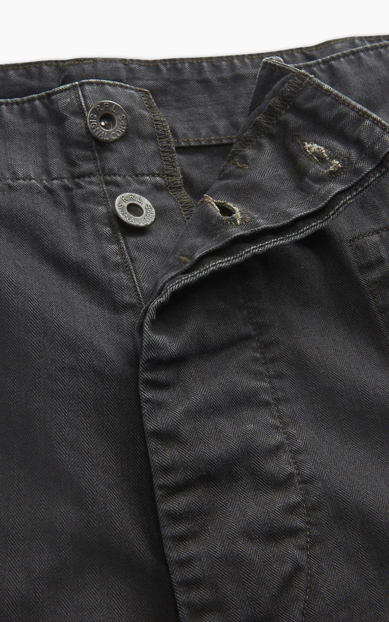 RRL Herringbone Twill Cargo Trouser Black