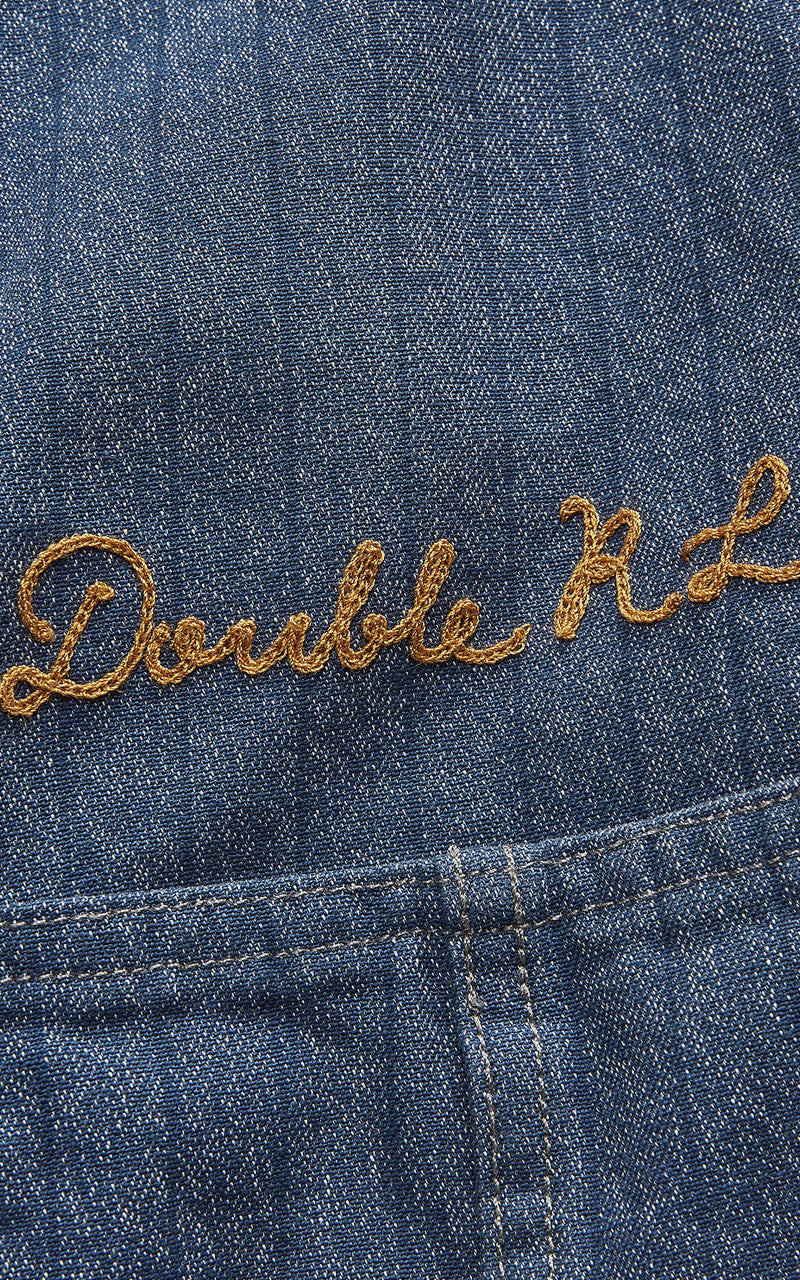RRL JASPE カバーオール RRL Embroidered Jaspe Twill Coverall Navy/White