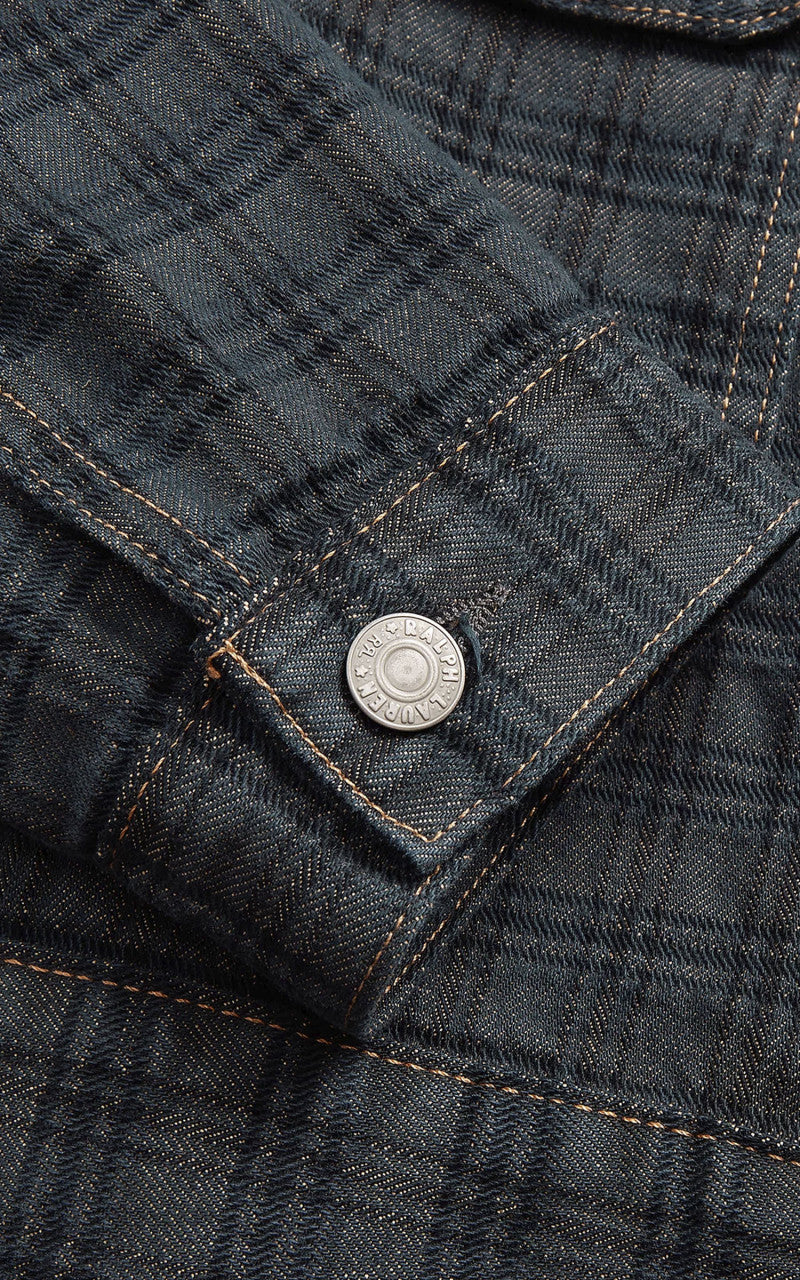 RRL Limited-Edition Jacquard Denim Jacket Nighford Wash