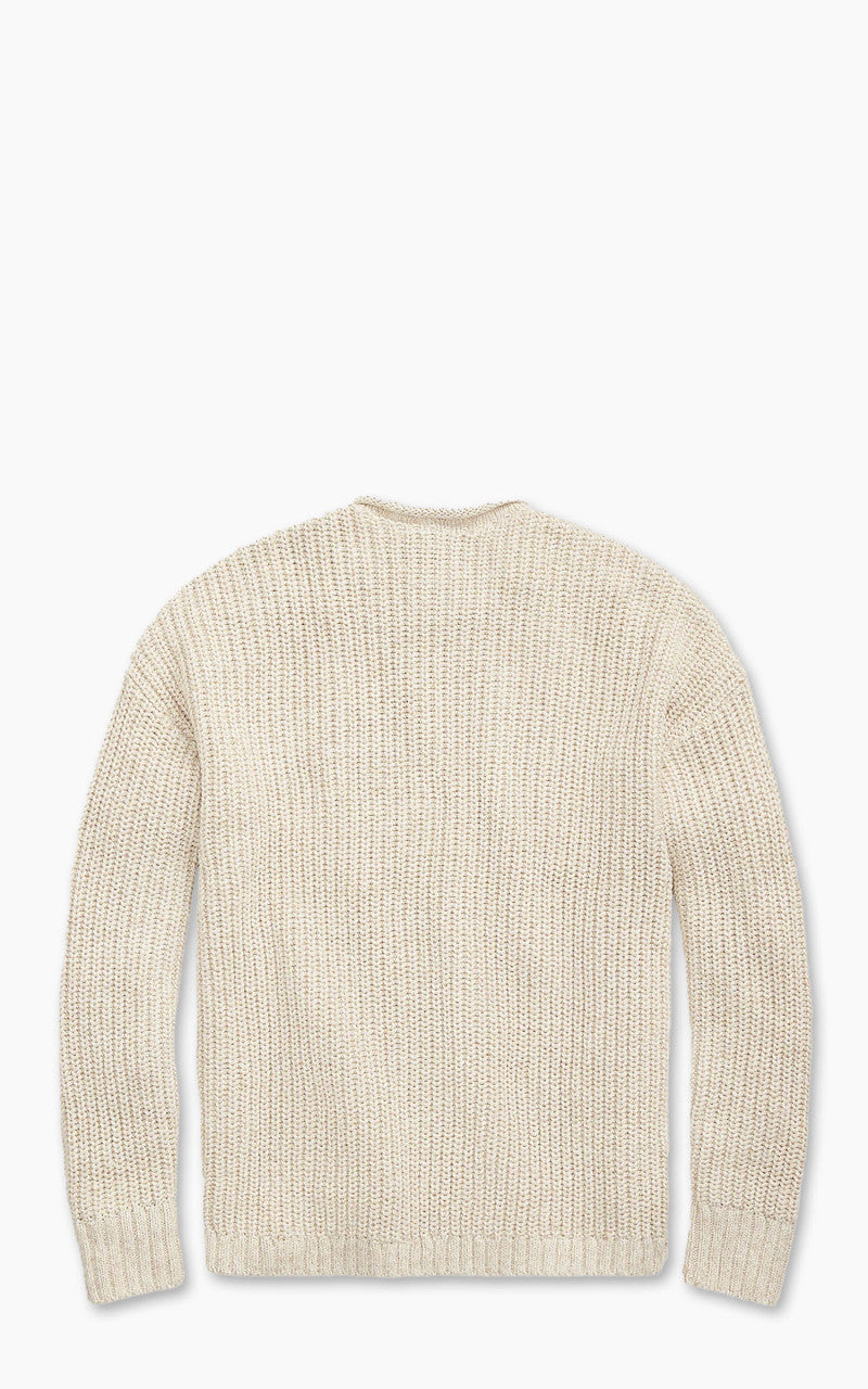 RRL Cotton-Linen Rollneck Jumper Raw White