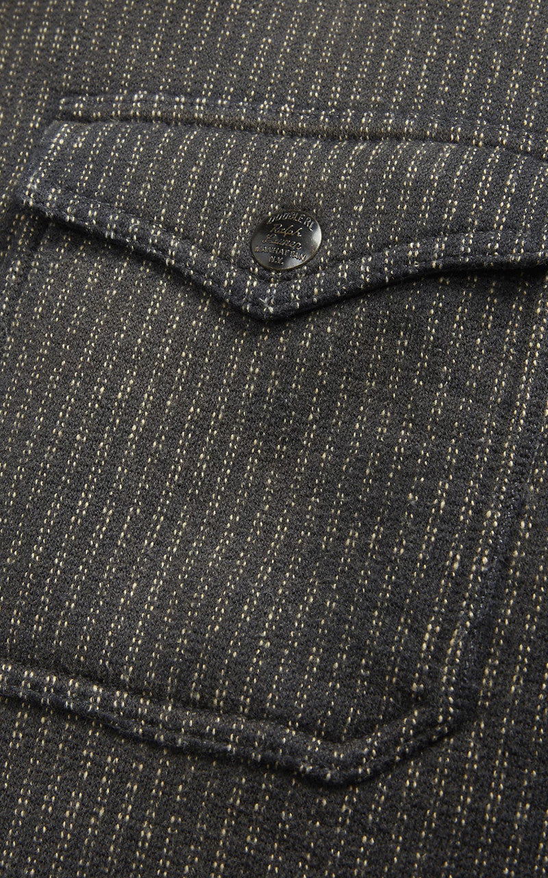 RRL Fleece Jacquard Workshirt Black/Multi