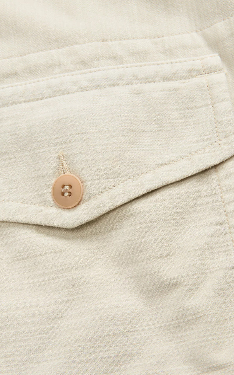 RRL Garment-Dyed Jersey Popover Anorak Cream