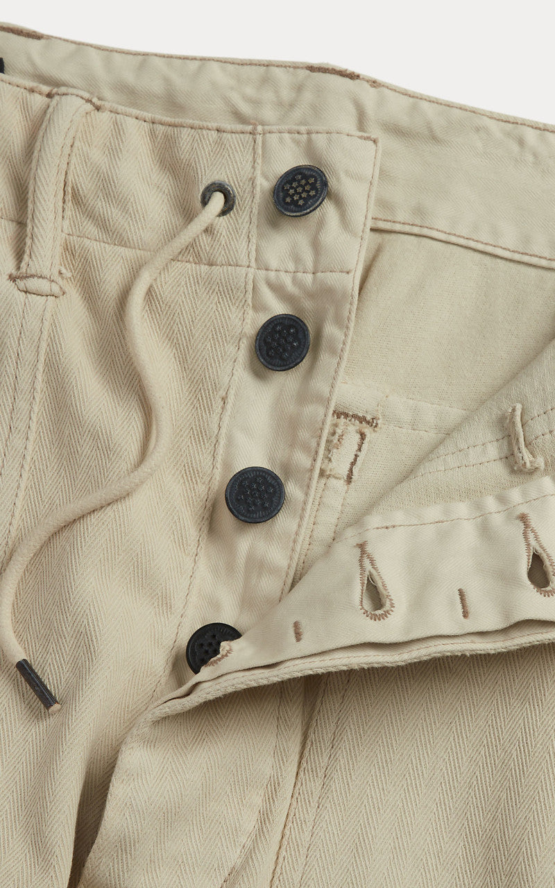 RRL Garment-Dyed Knit Herringbone Trouser Stone