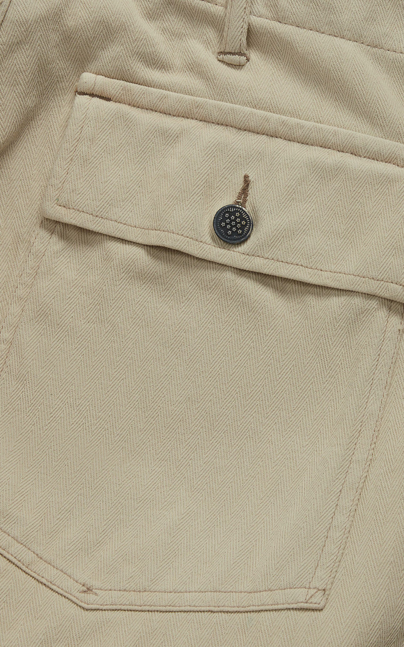 RRL Garment-Dyed Knit Herringbone Trouser Stone