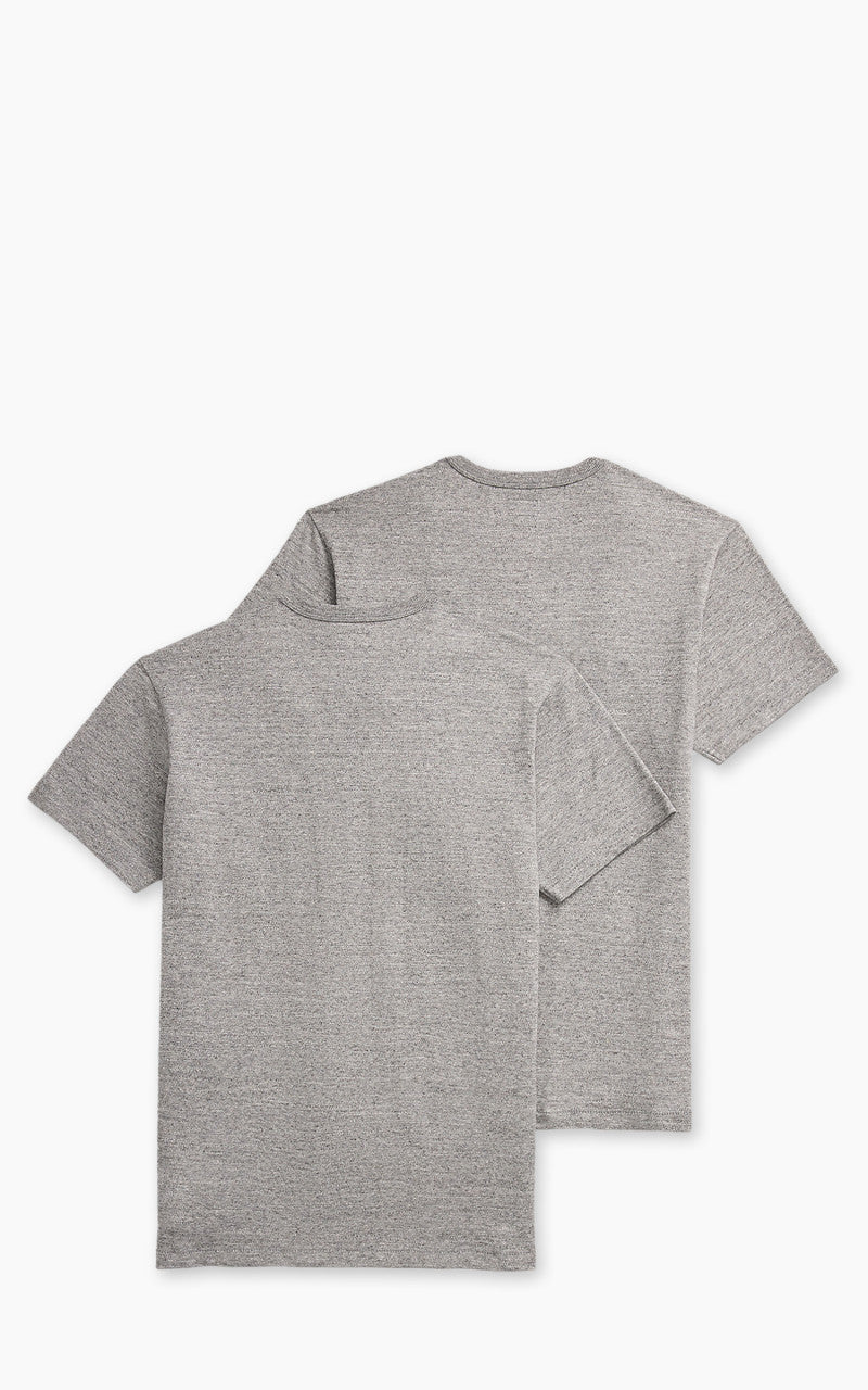 RRL 2-Pack Garment-Dyed Pocket Tees Grey Heather