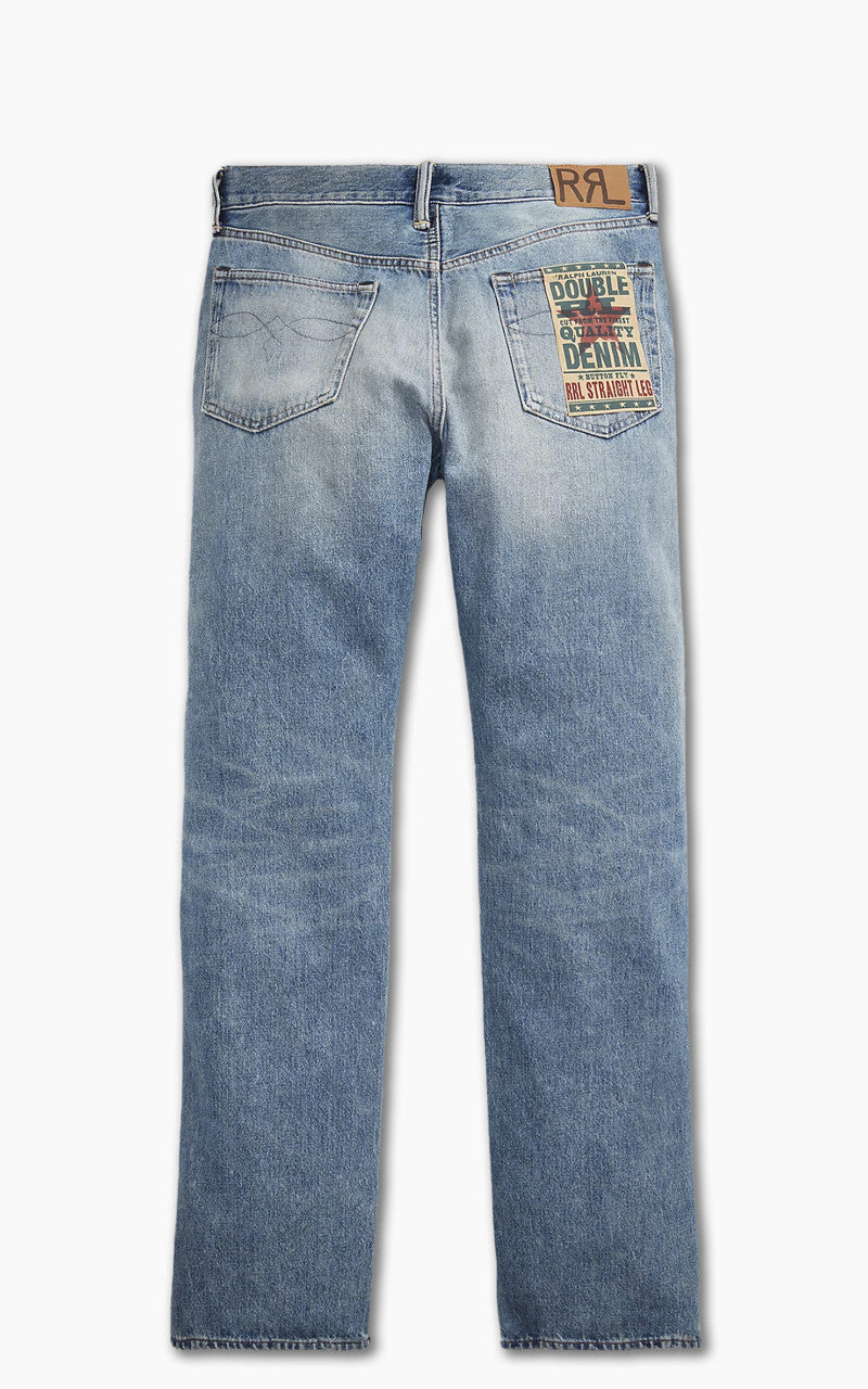 RRL Straight Fit Jean Repaired Clearville Wash