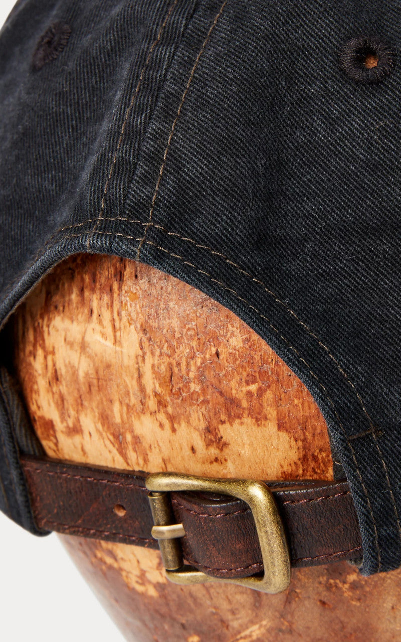 RRL Ranch Logo Twill Ball Cap Schwarz