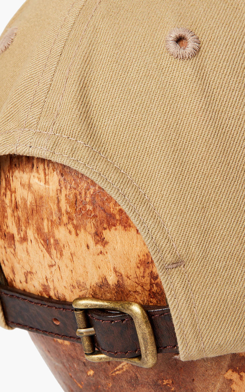 RRL Ranch Logo Twill Ball Cap Khaki