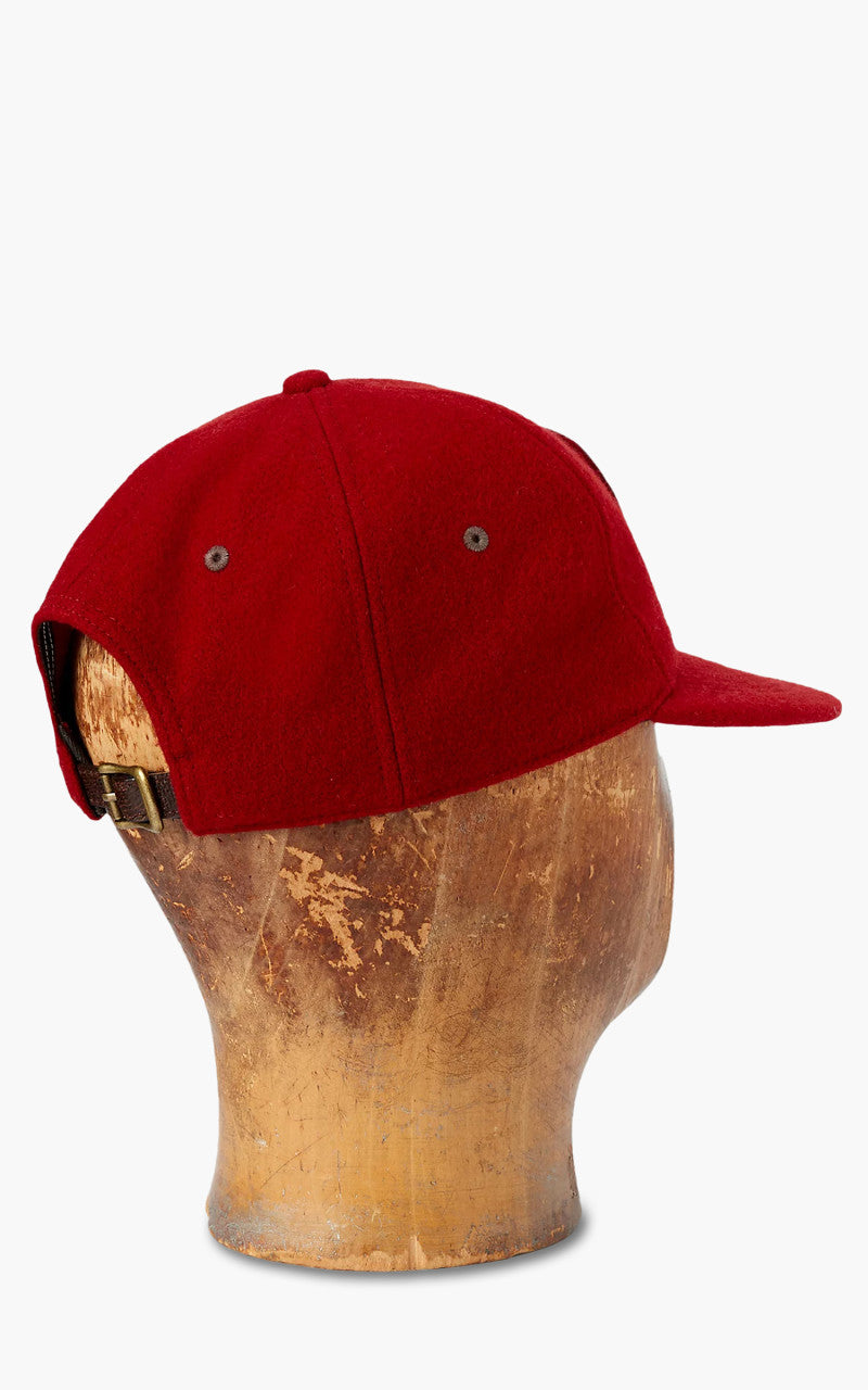 RRL Logo-Patch Wool-Blend Felt Ball Cap Red