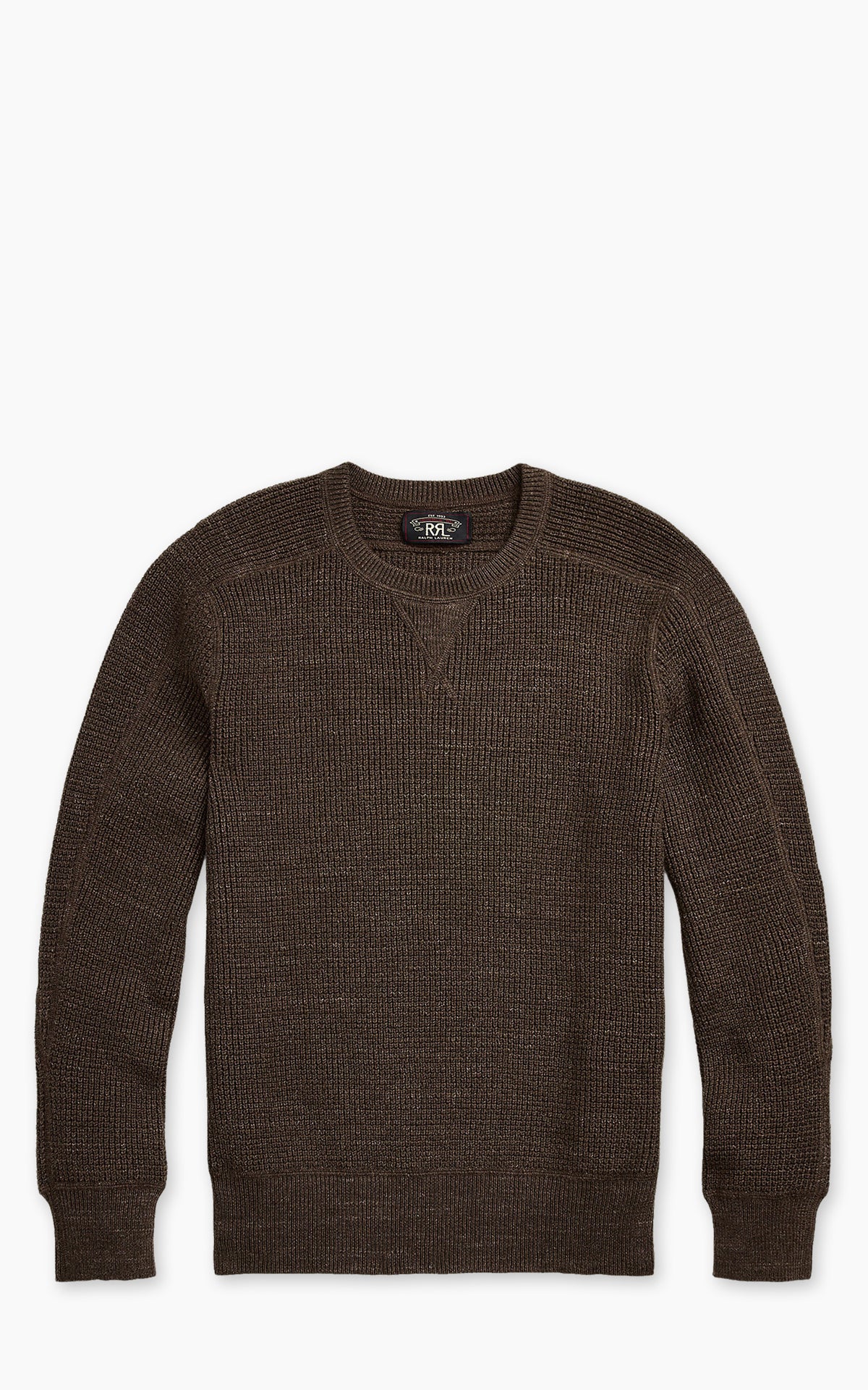 RRL Waffle-Knit Cotton-Wool Sweater Dark Olive Heather