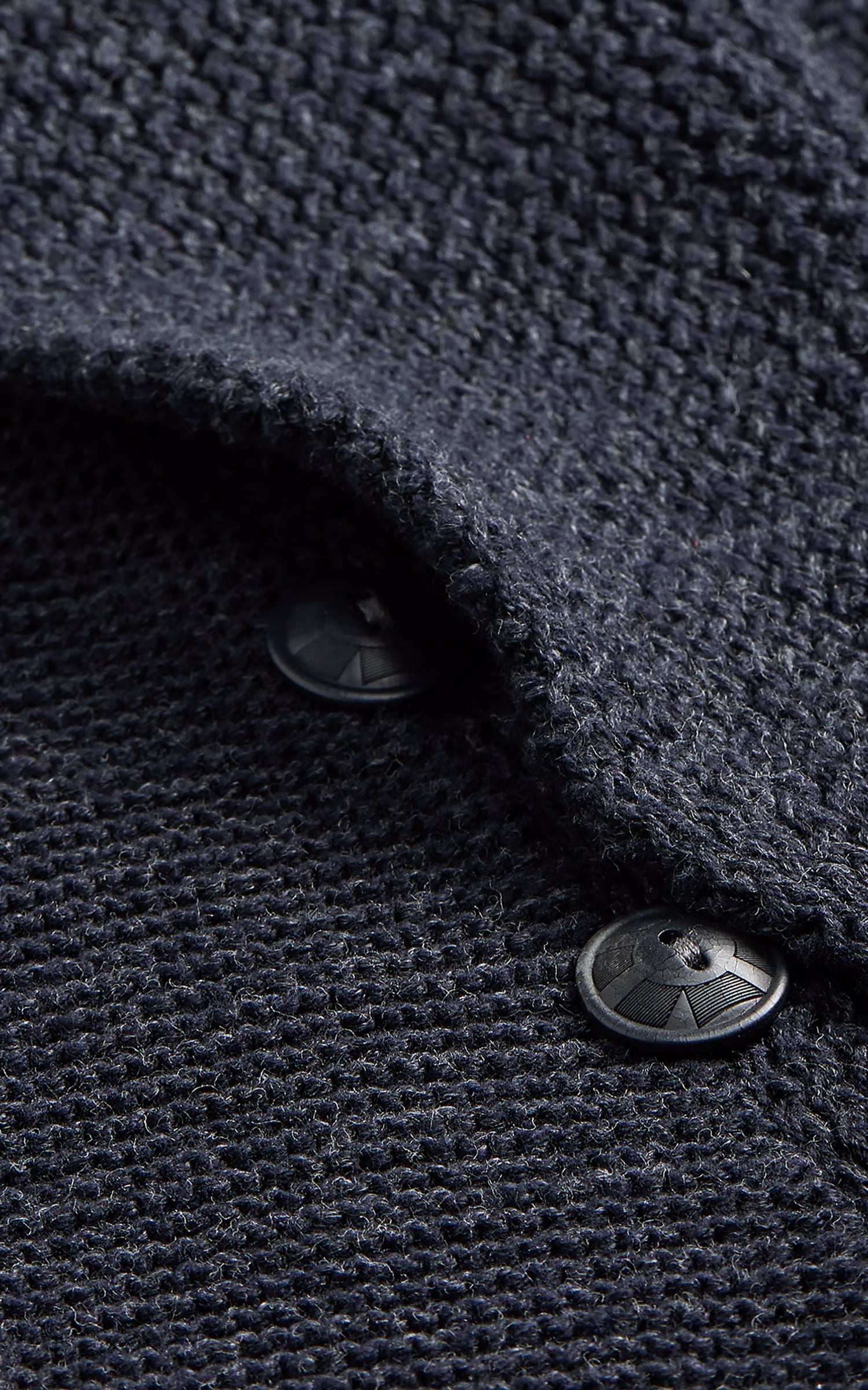 RRL Cotton Shawl-Collar Cardigan Dark Navy Heather