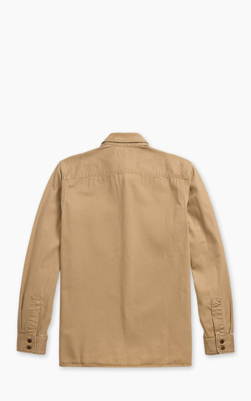RRL Twill Officer's Workshirt Faded Tan