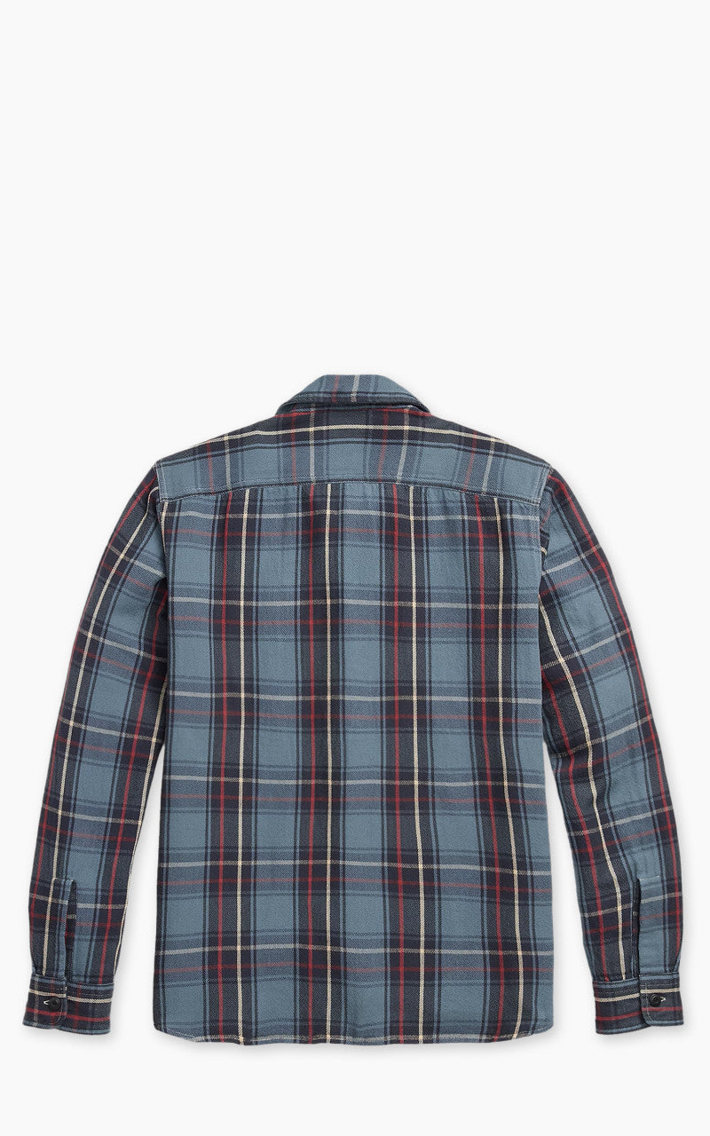 RRL Checked Plaid Twill Workshirt Blue/Red
