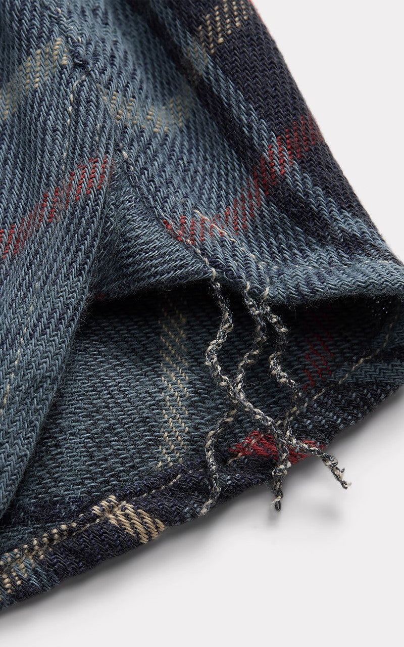 RRL Checked Plaid Twill Workshirt Blue/Red