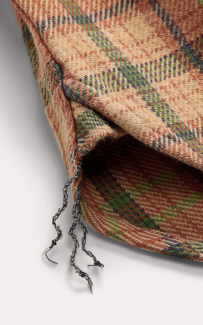 RRL Matlock Plaid Twill Camp Shirt Orange Multi