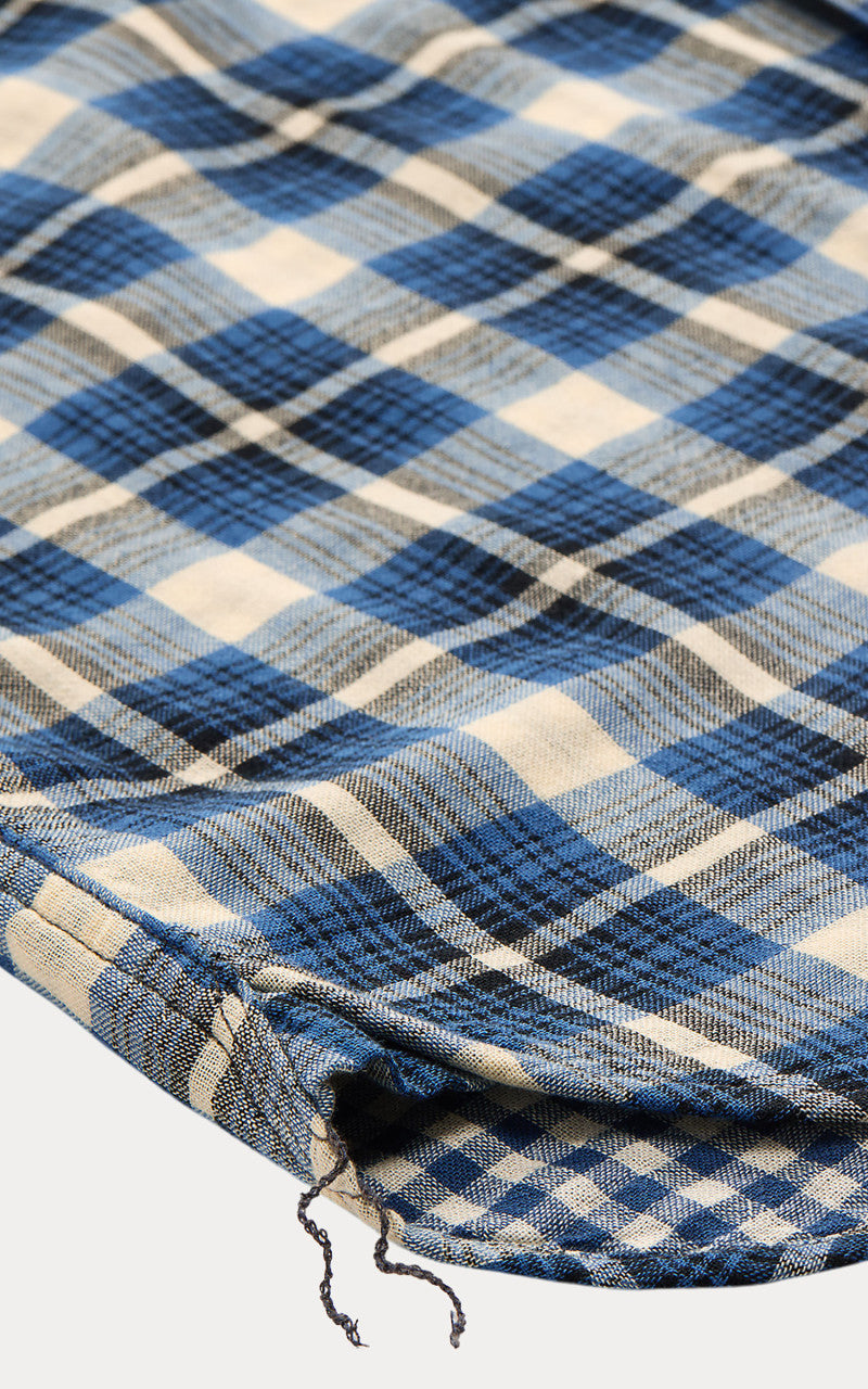 RRL Plaid Double Faced Workshirt Blue Multi