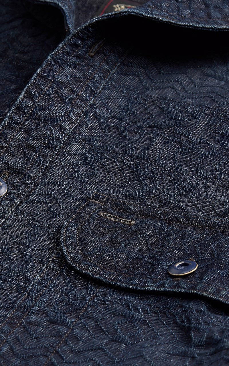 RRL Indigo Jacquard Workshirt Indigo