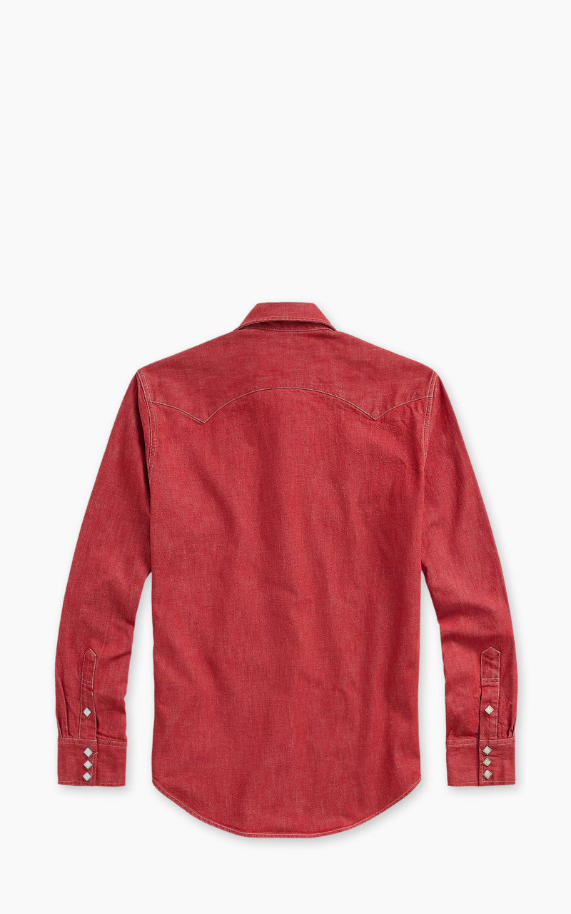 RRL Sawtooth Western Shirt Denim Vintage Red