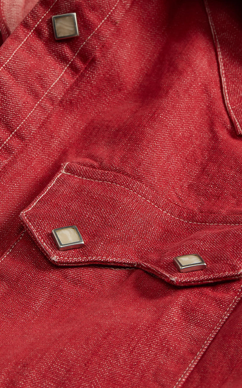 RRL Sawtooth Western Shirt Denim Vintage Red