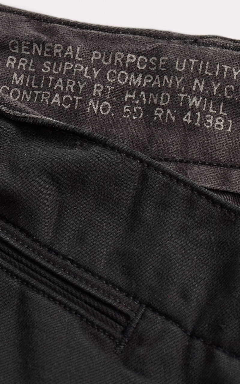 RRL Chino Officers Trouser Black