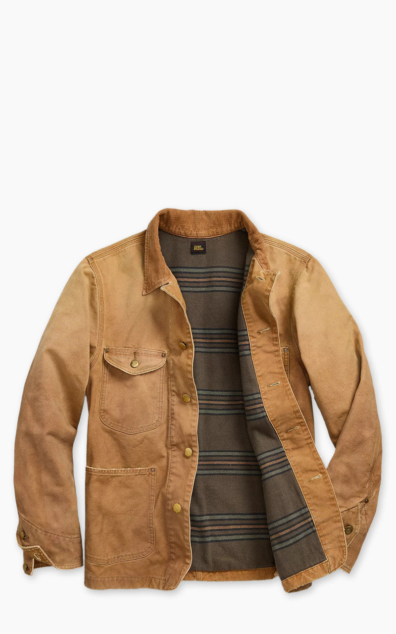 RRL Lynn Corduroy-Collar Canvas Jacket Vintage Khaki