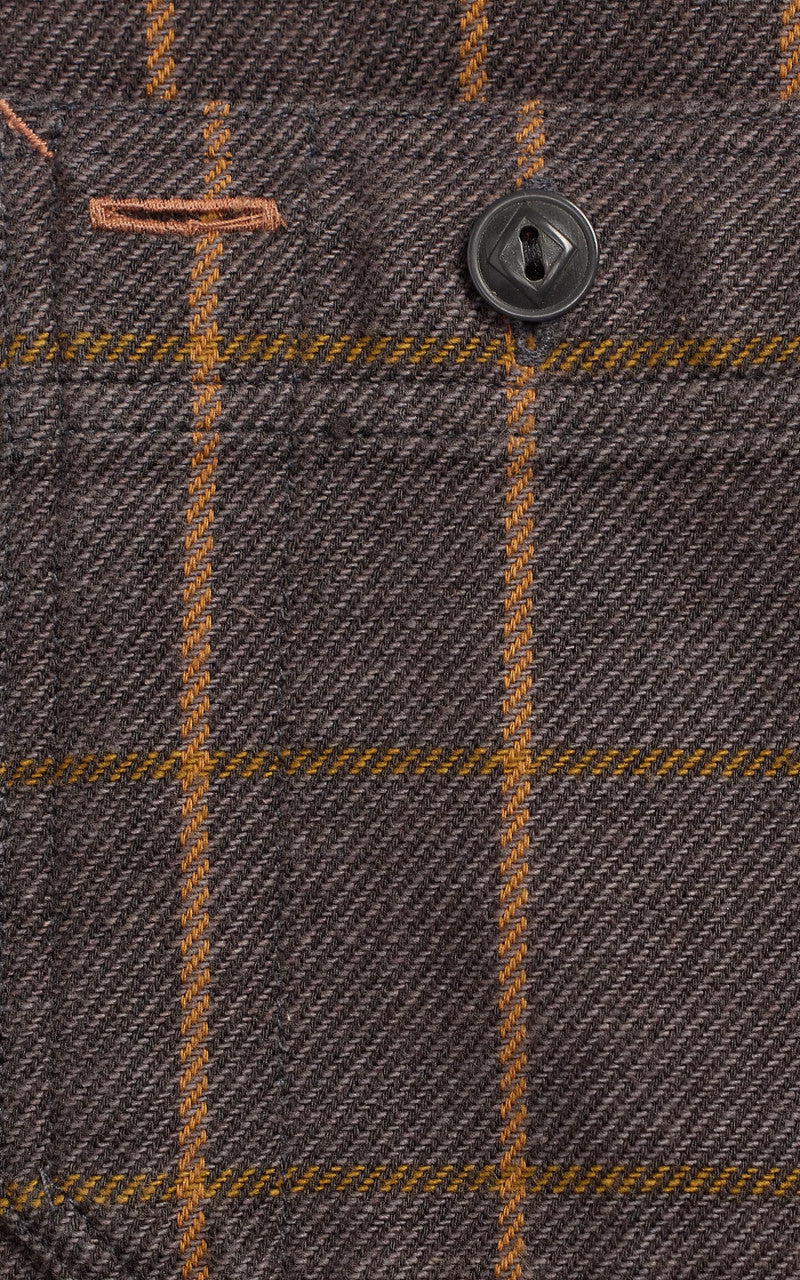 RRL Plaid Twill Workshirt Plum/Orange