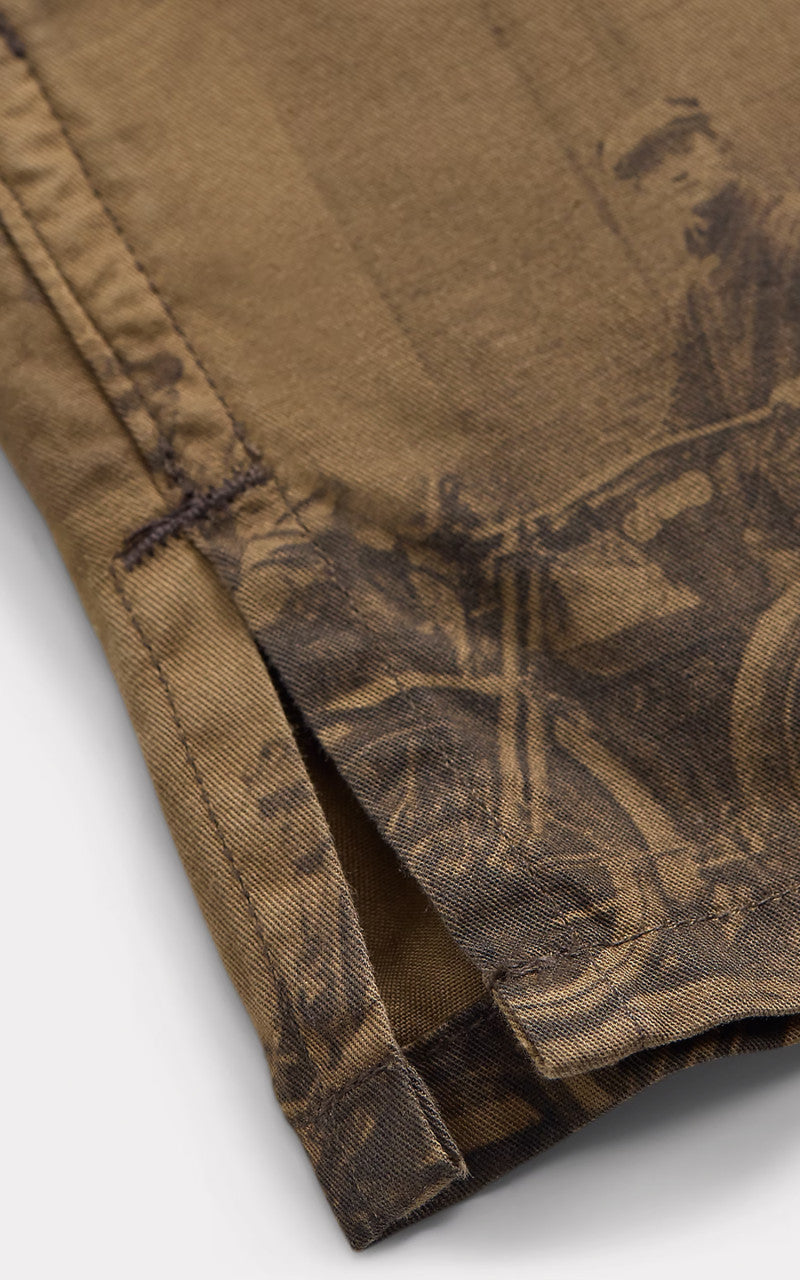 RRL Photo-Print Twill Workshirt Tan Multi