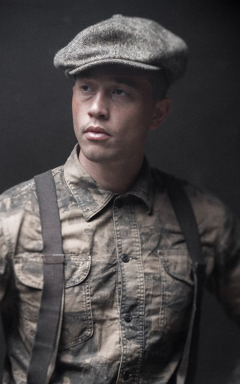 RRL Photo-Print Twill Workshirt Tan Multi