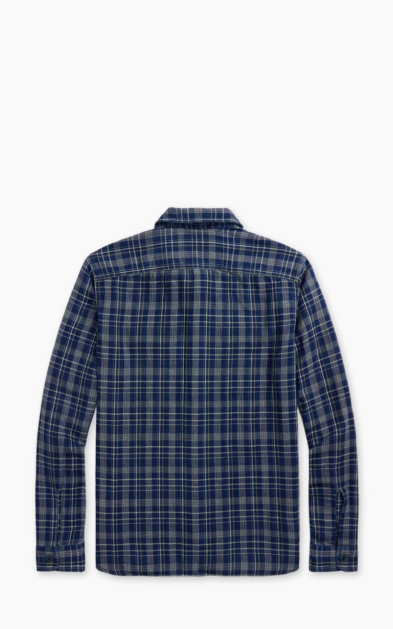 RRL Indigo Plaid Double-Faced Workshirt Indigo/Strip