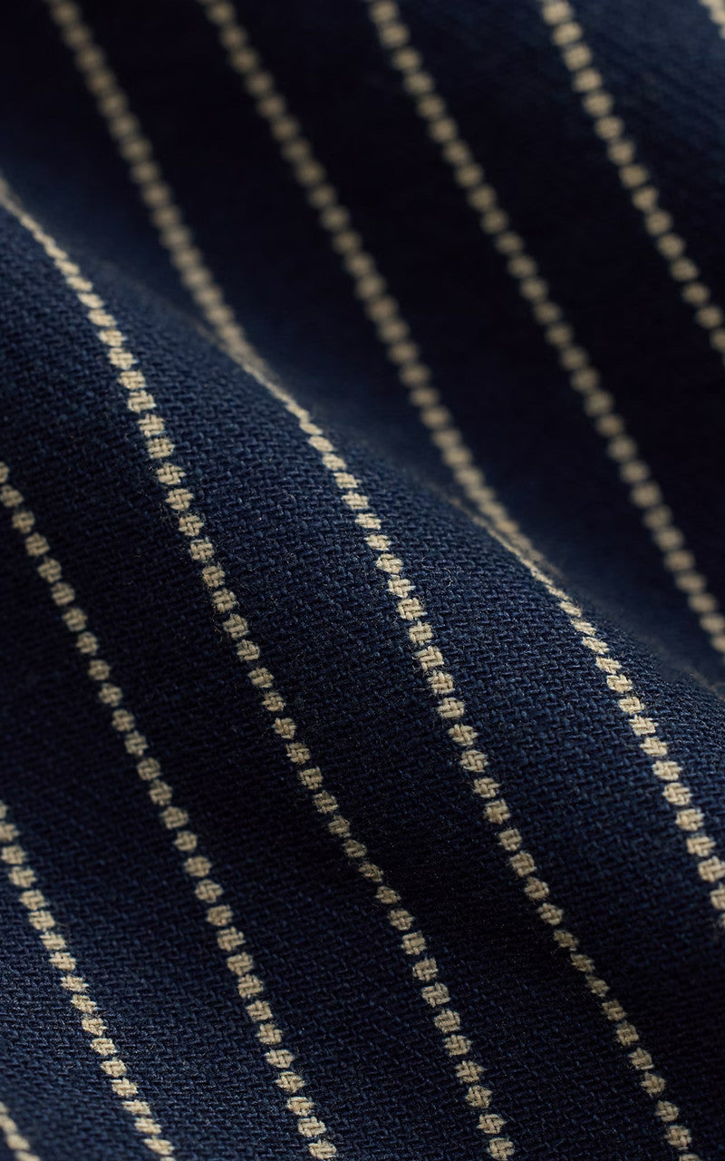 RRL Indigo Dot-Stripe Twill Engineer Coat Indigo Rinse