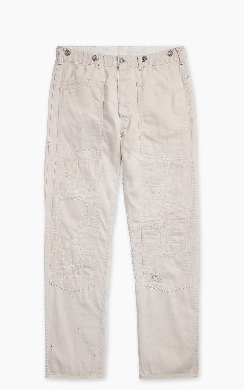 パンツ RRL REPAIRED DENIM PAINTER PANTS Hopkins Pincheck Carpenter Pant - Repaired Doveton Wash