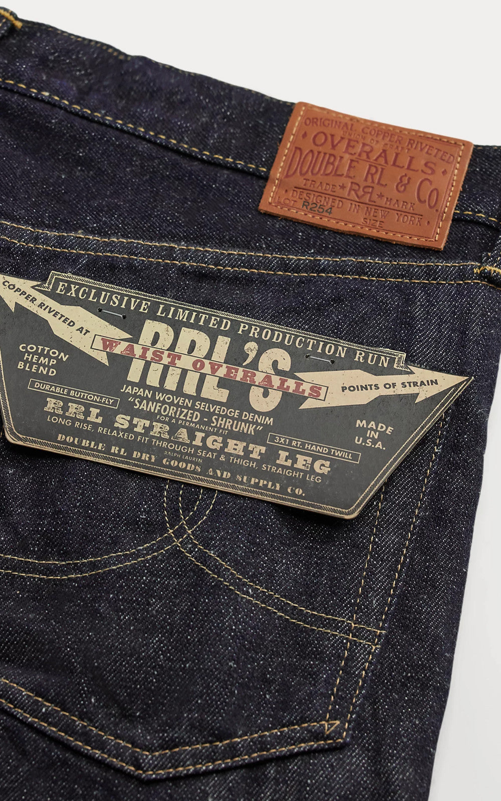 RRL Limited-Edition Straight Rigid Jean Indigo Rigid