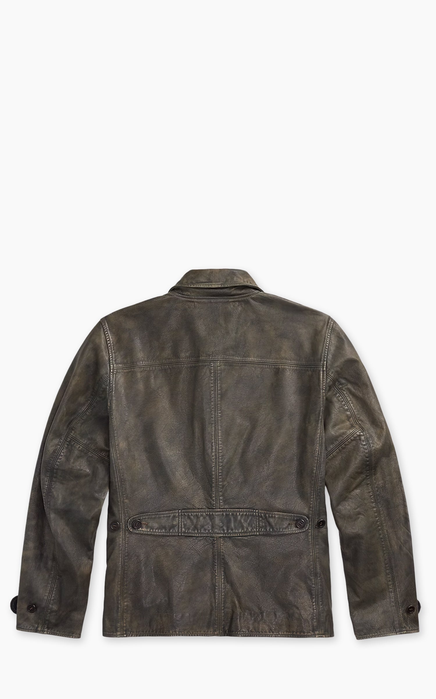 RRL Indigo Leather Car Coat Vintage Indigo