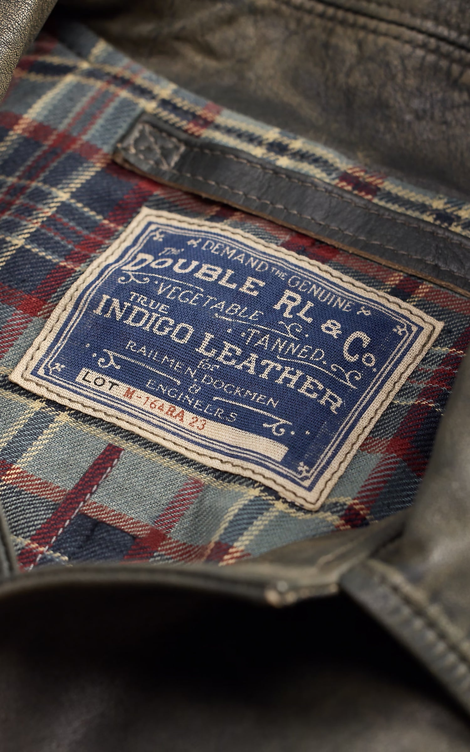 RRL Leather Car coat インディゴ RRL Indigo Leather Car Coat Vintage Indigo