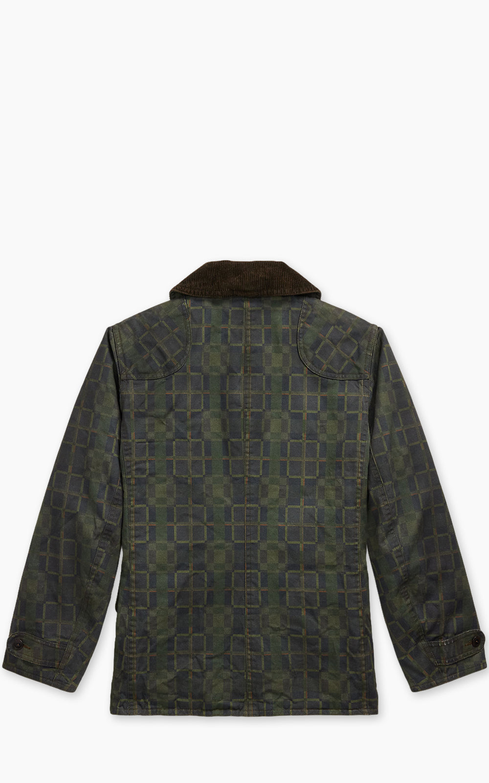 RRL Check-Print Oilcloth Jacket Navy Multi Plaid