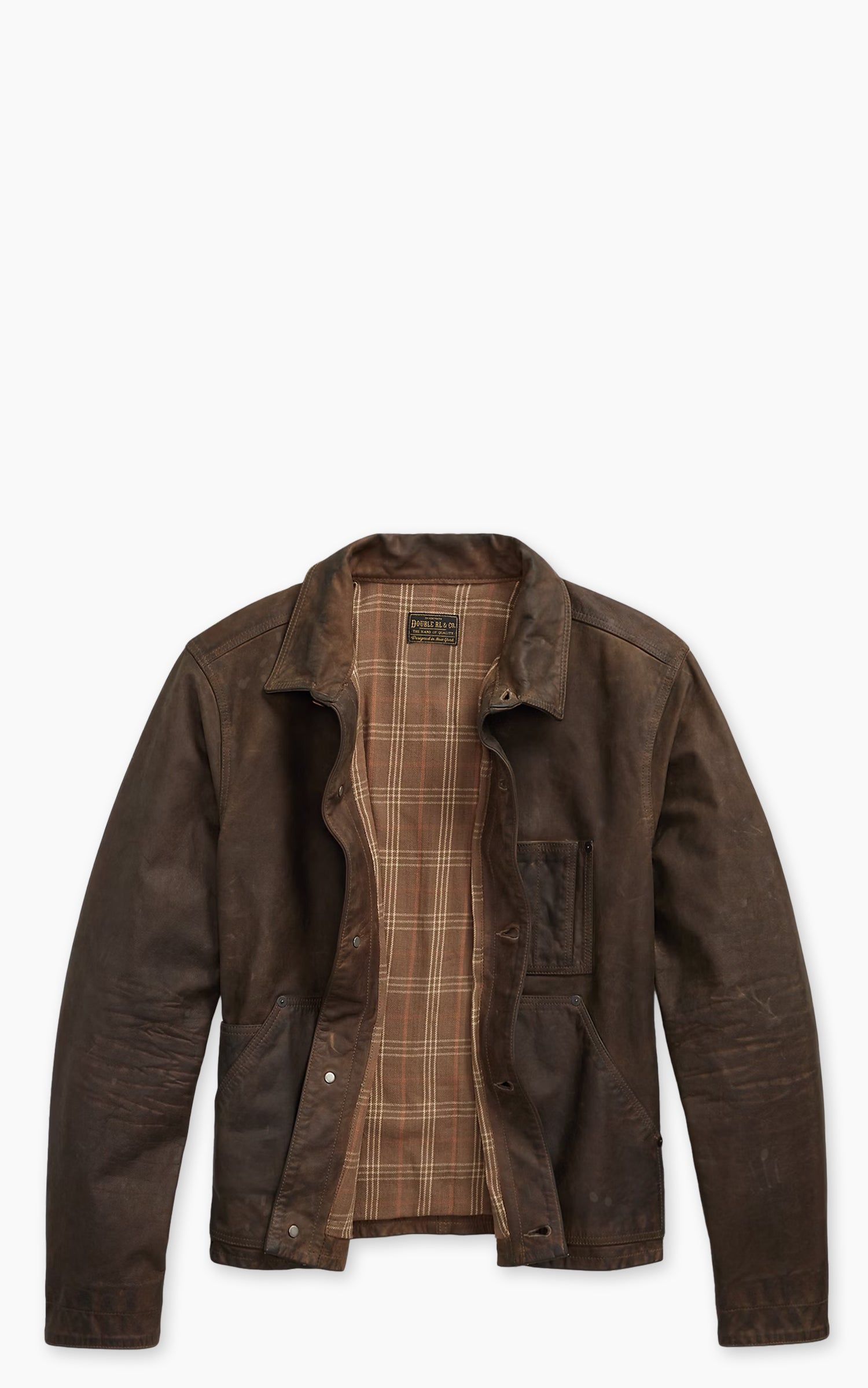 ヴィンテージ 馬 オブジェ レザー RRL Tooled Leather Billfold - Brown