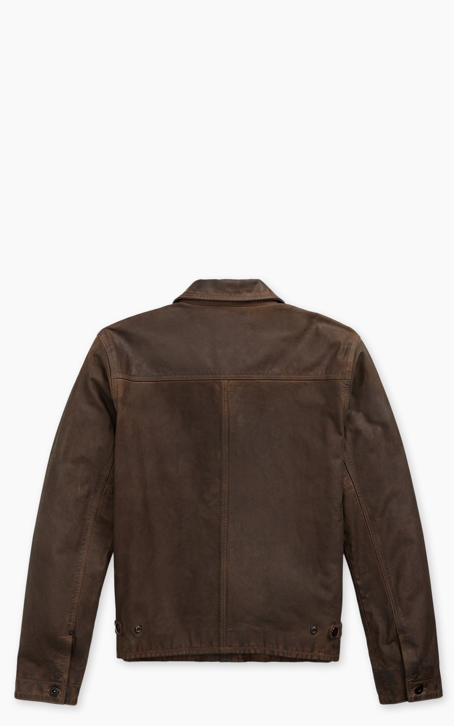 RRL Cork Moto Leather Jacket Vintage Brown