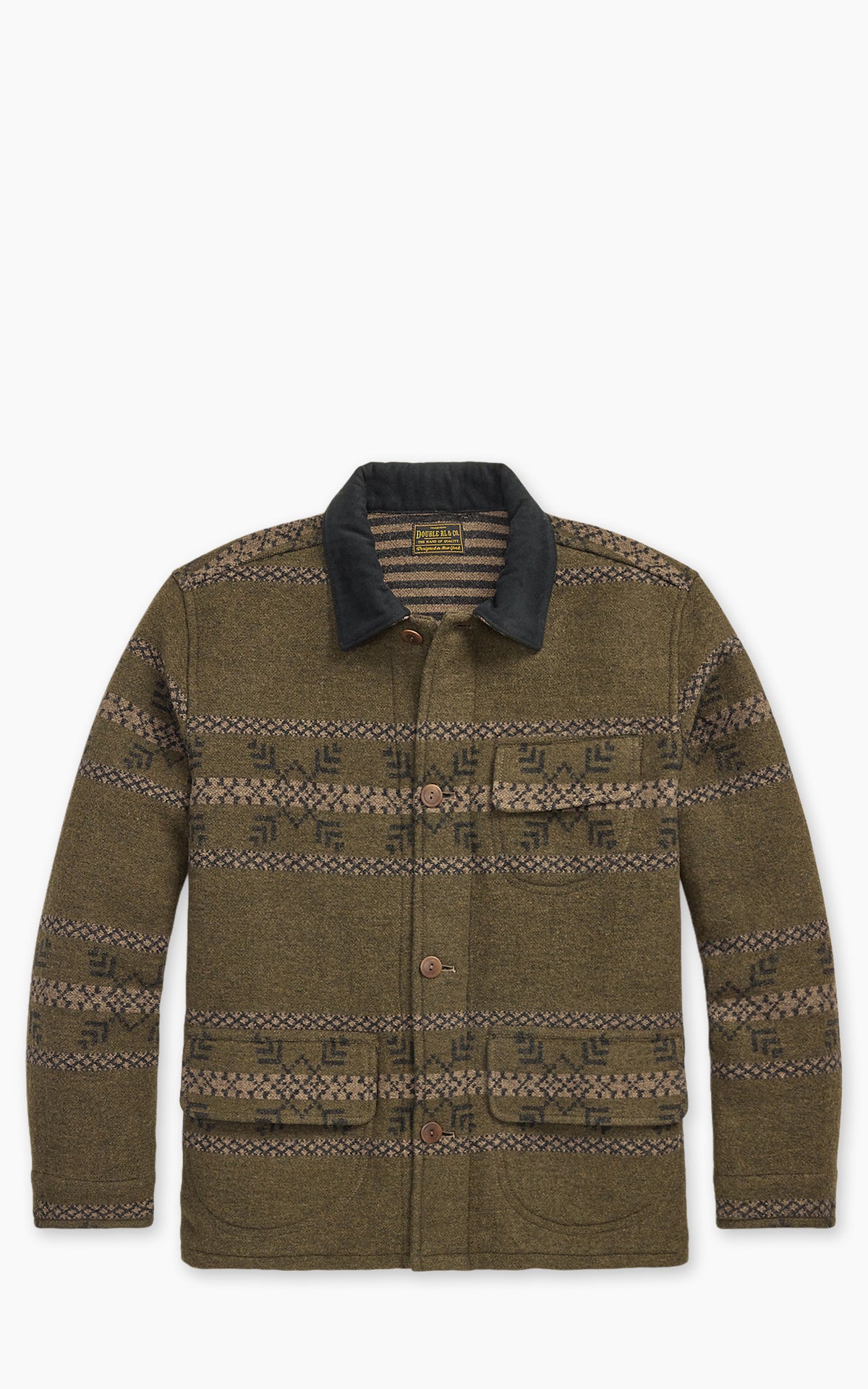 RRL Double-Faced Jacquard Jacket Vintage Brown Mix