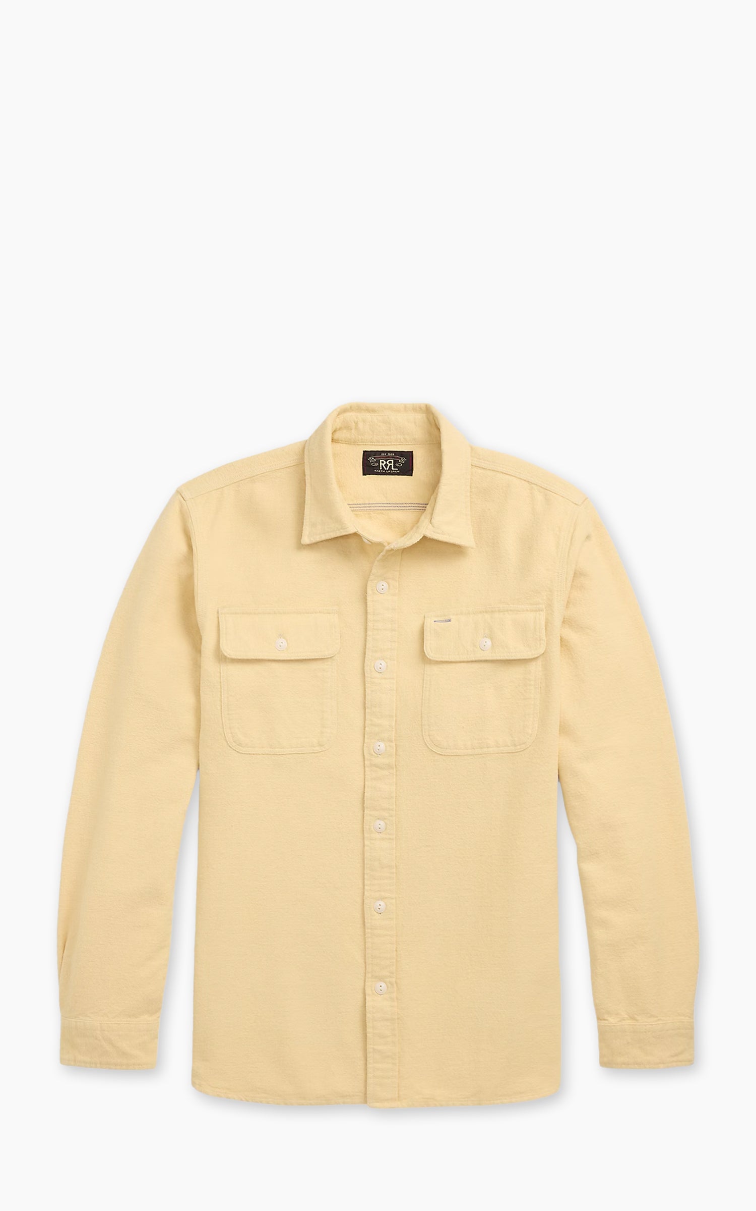 RRL Brushed Chamois Workshirt Faded Yellow
