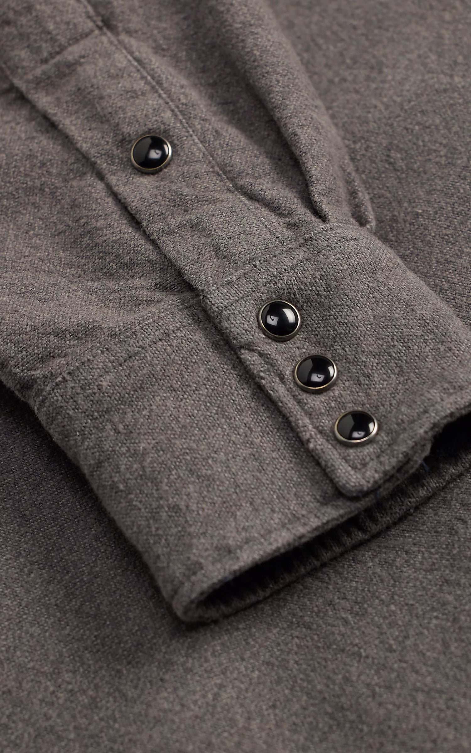 RRL Slim Fit Chamois Western Shirt Heather Grey