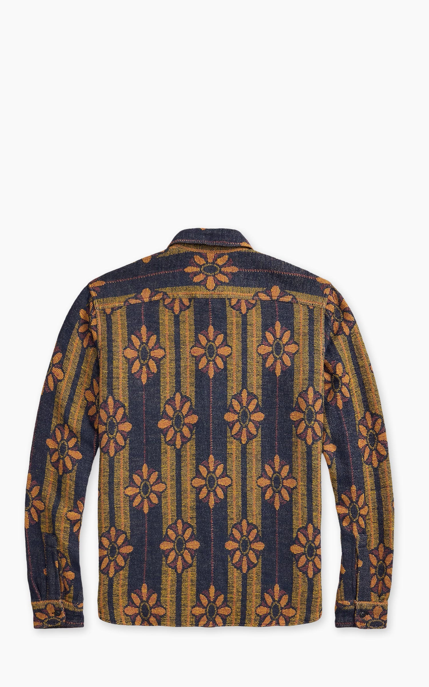 【RRL】フローラル ジャガード ワークシャツ RRL Floral Jacquard Workshirt Plum Multi