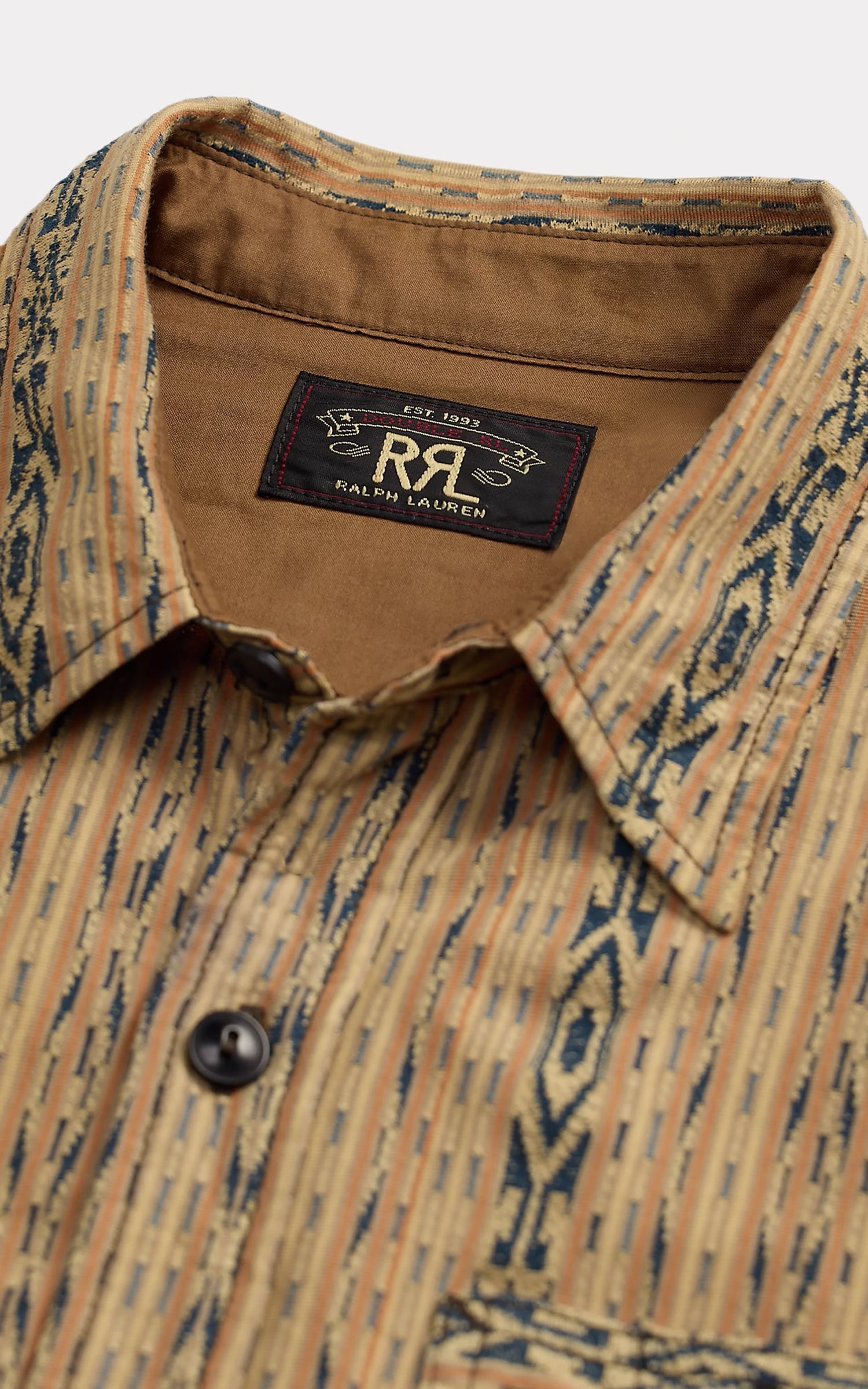 RRL Jacquard Workshirt Yellow Multi
