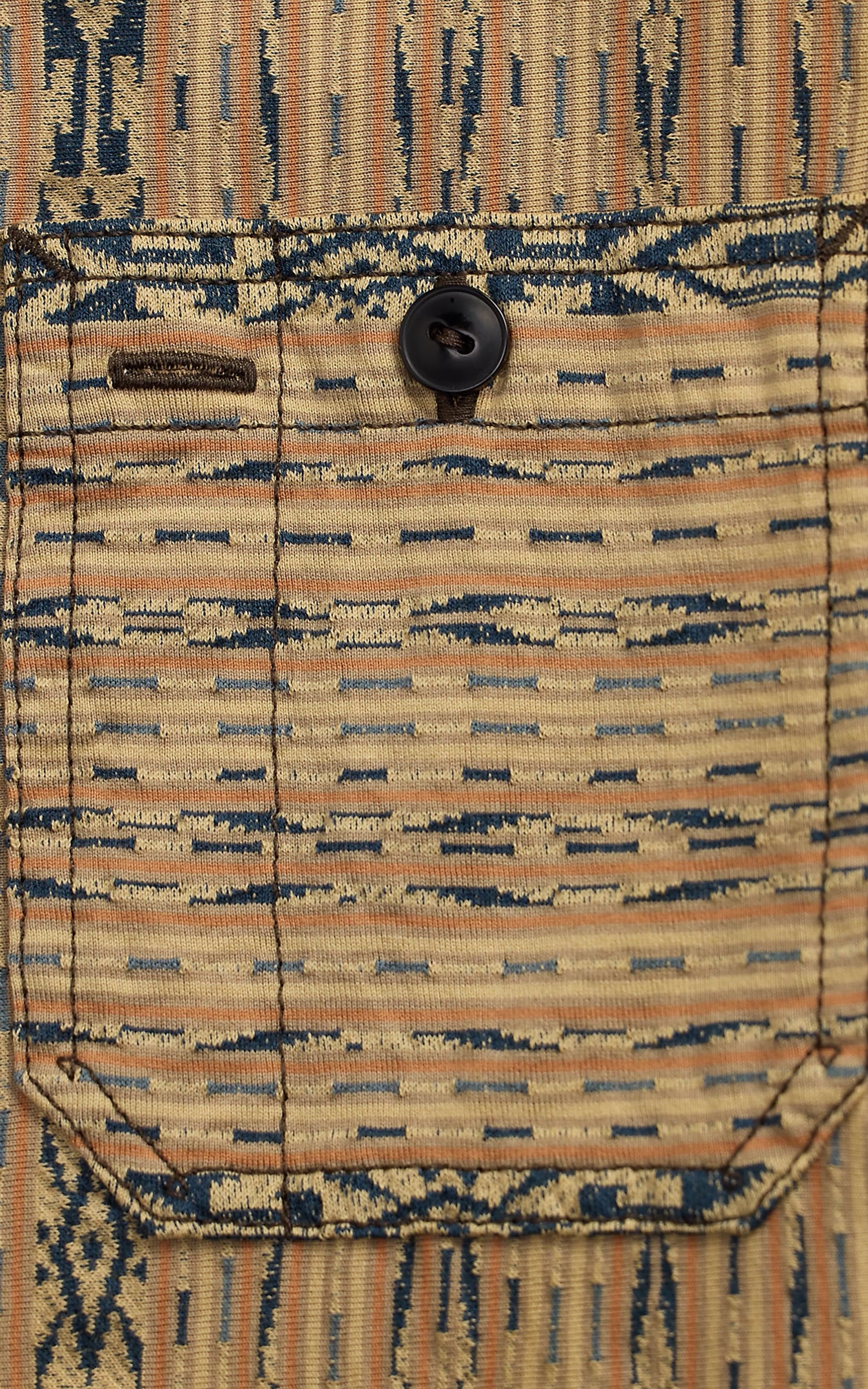 RRL Jacquard Workshirt Yellow Multi