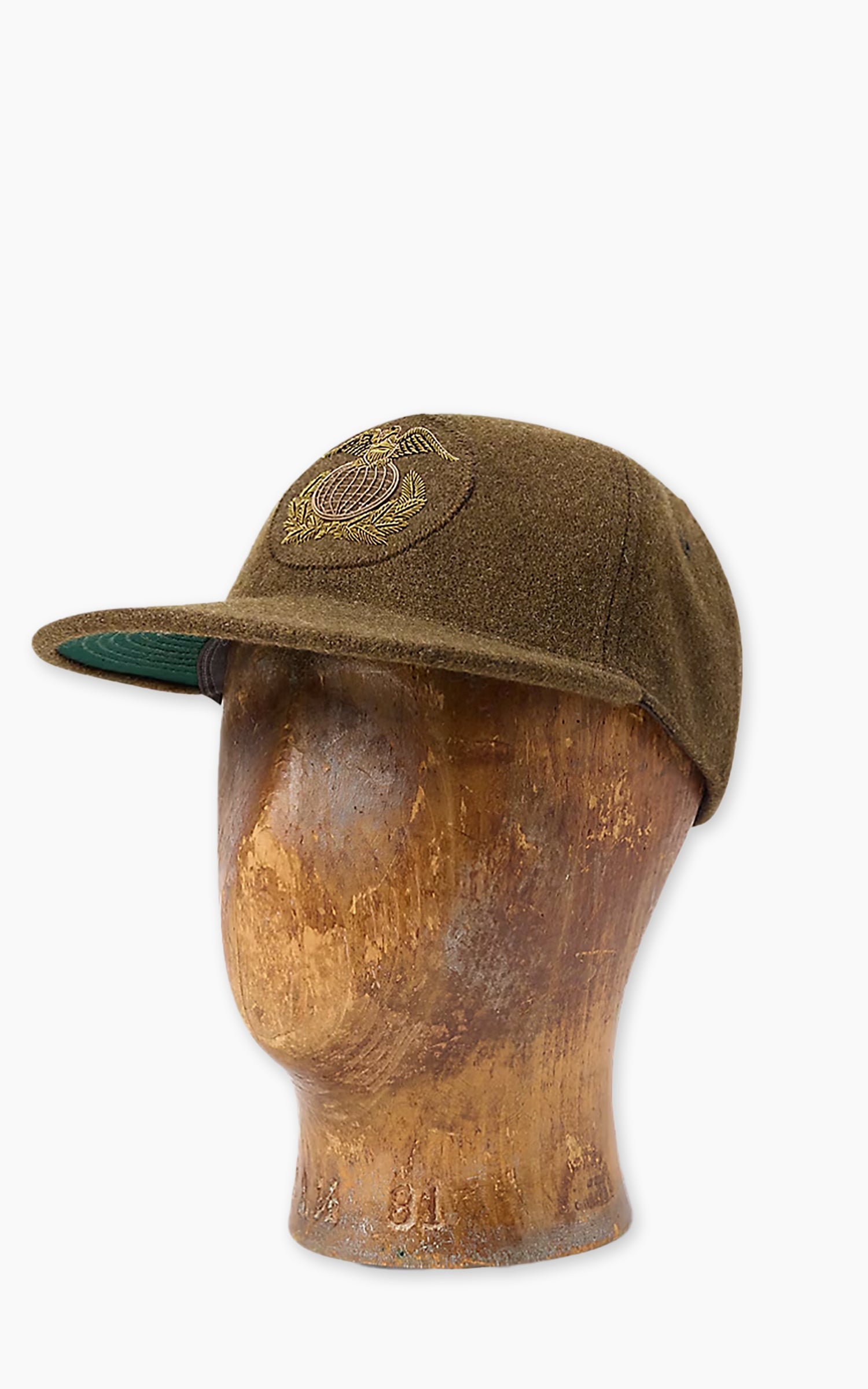 RRL Bullion Wool-Blend Ball Cap Olive