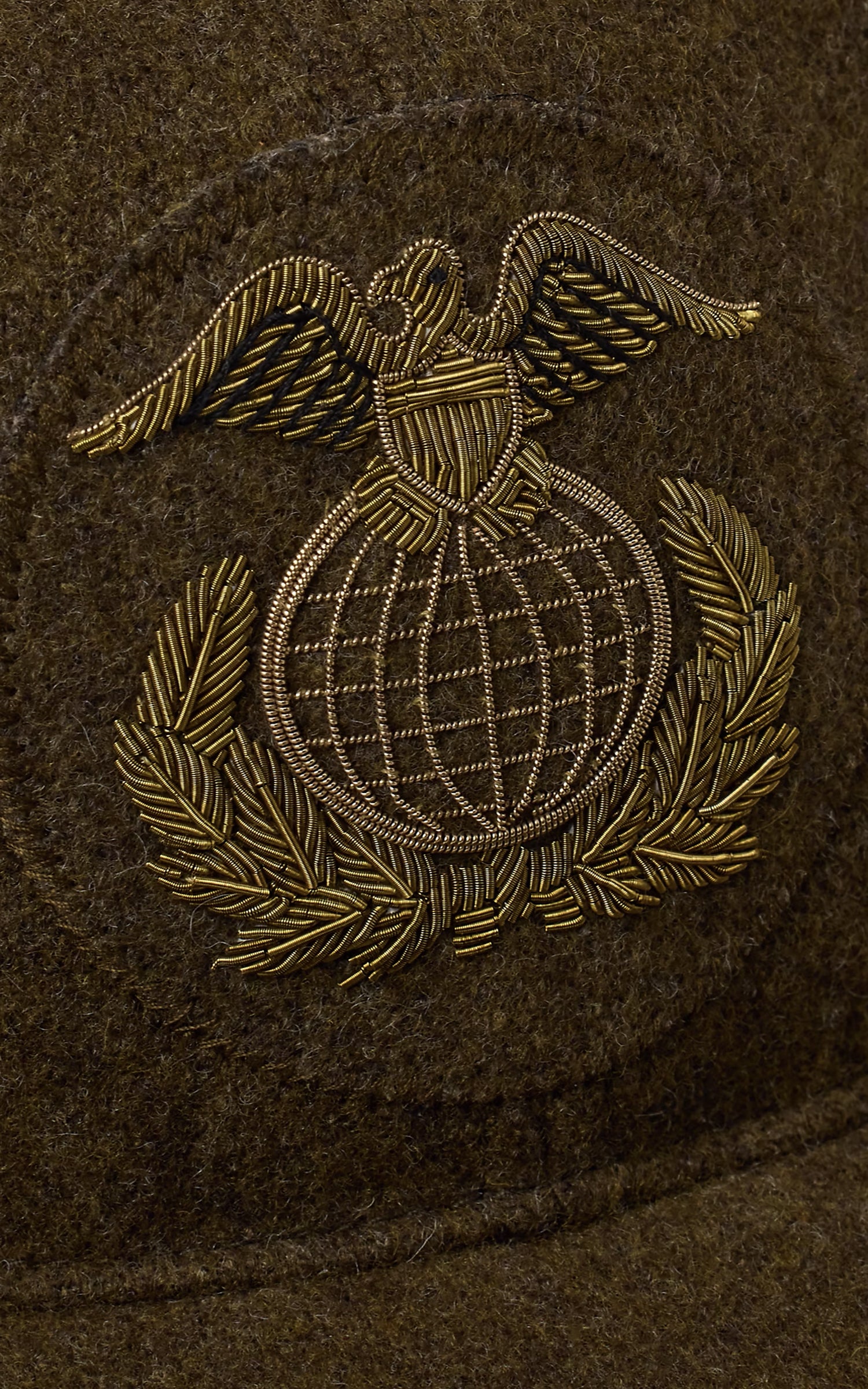 RRL Bullion Wool-Blend Ball Cap Olive